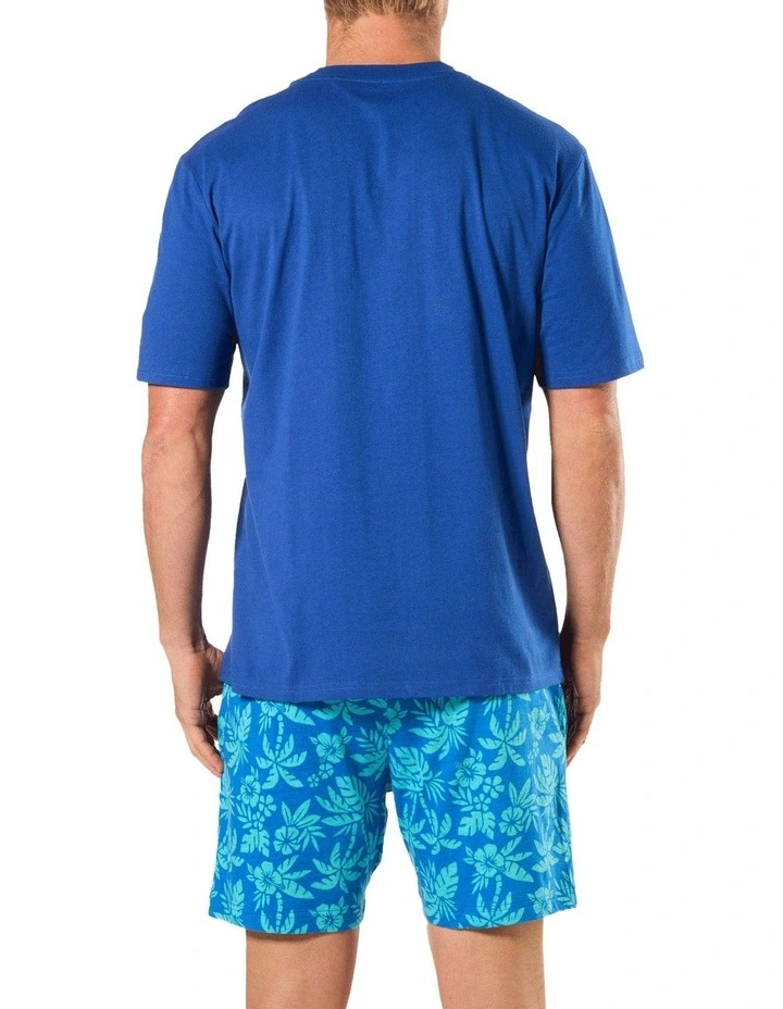 Off Duty Knit Pyjama Set in Blue image 2