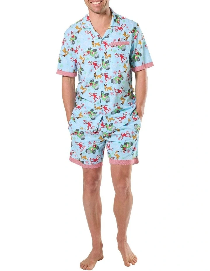 Family Knit Pyjama Set in Blue image 4