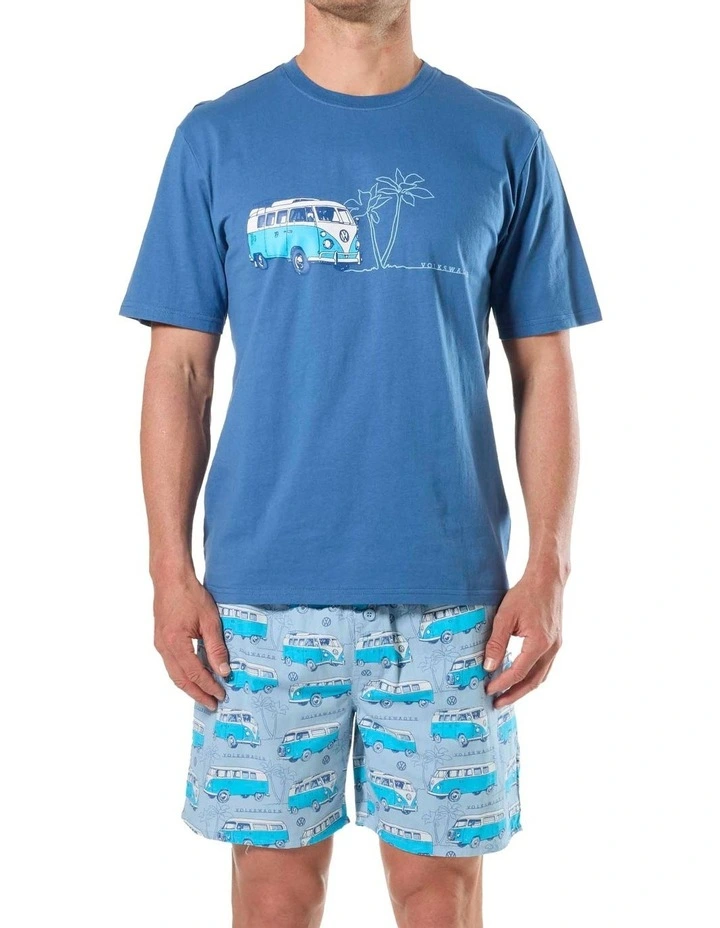 Vans Knit Woven Pyjama Set in Blue image 1