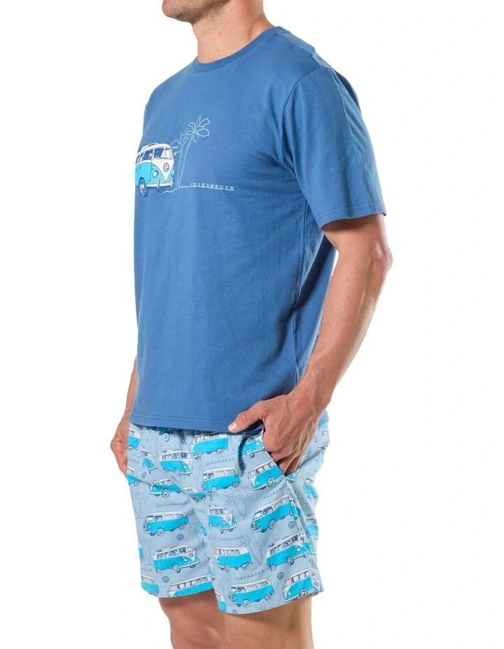 Vans Knit Woven Pyjama Set in Blue image 3