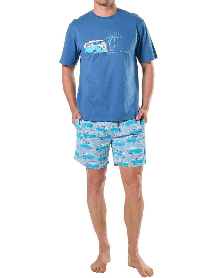 Vans Knit Woven Pyjama Set in Blue image 4