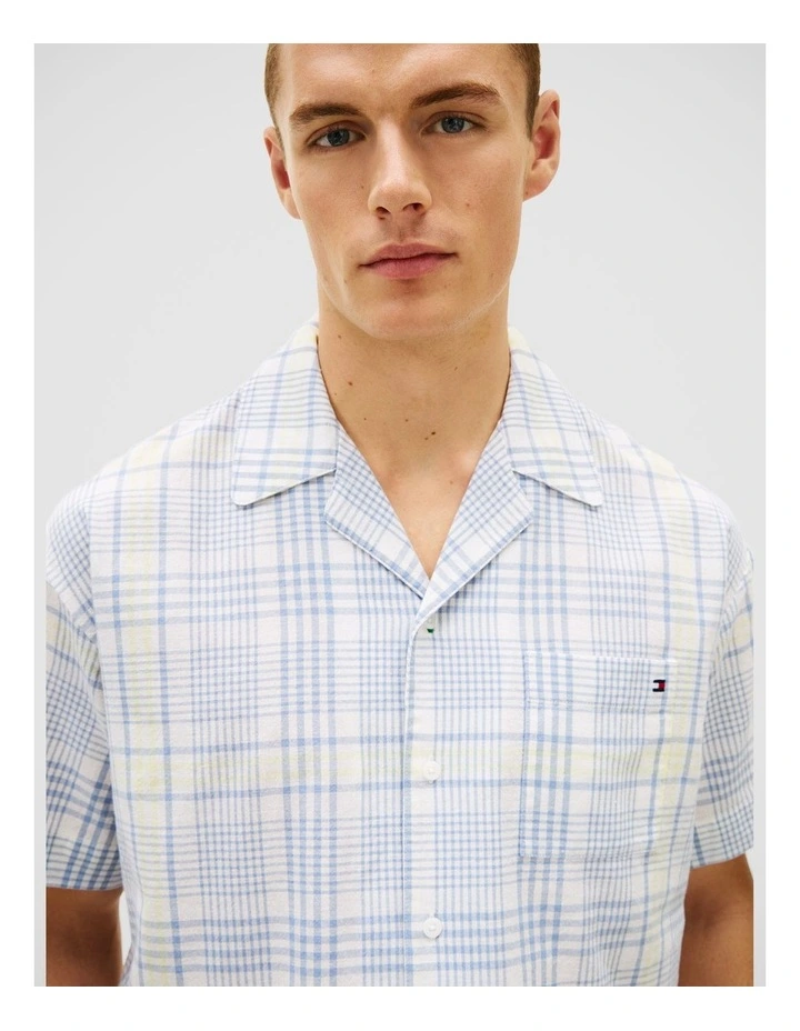 Woven Linen Short Set in Spring Plaid image 3