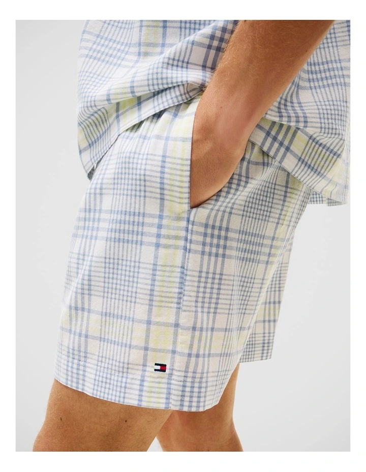 Woven Linen Short Set in Spring Plaid image 4