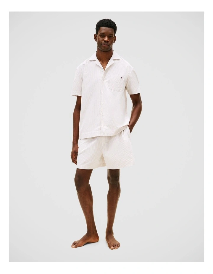 Woven Oxford Short Set in Caramel Oxford image 1
