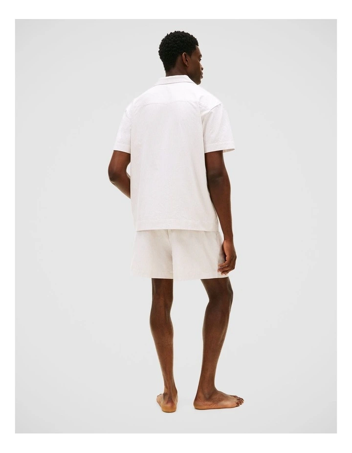 Woven Oxford Short Set in Caramel Oxford image 2