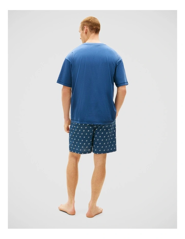 TH Original Print Shorts Pyjama Set in Blue image 2