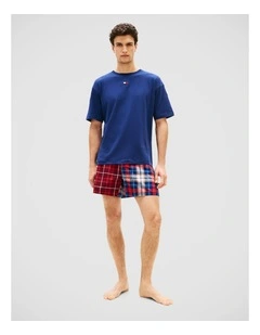 Heritage Print Shorts Pyjama Set in Navy