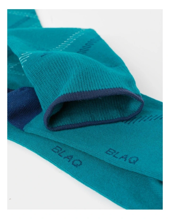 Abstract Argyle Sock in Blue image 3