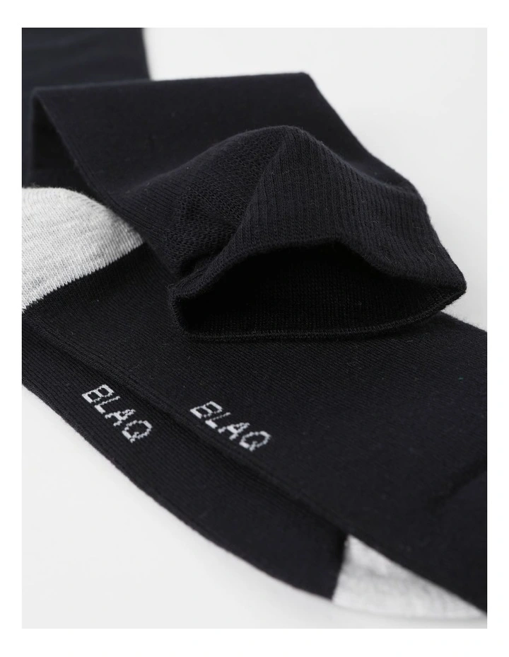 Plain Bamboo Heel & Toe Sock in Navy image 2