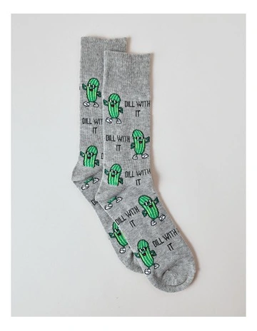 Dill with it Casual Sock in Grey Marle