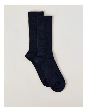 Bamboo Boot Socks in Blue