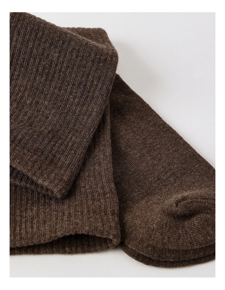 Plain Sport Socks in Fudge Marle image 2