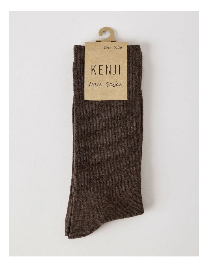 Plain Sport Socks in Fudge Marle image 3