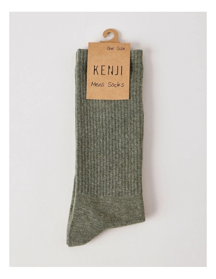Plain Sport Socks in Fir Green image 3