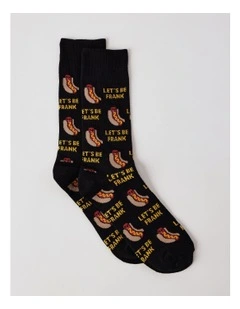Let's Be Frank Socks in Black