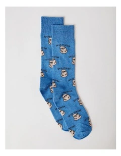 Spud Muffin Socks in French Blue Marle