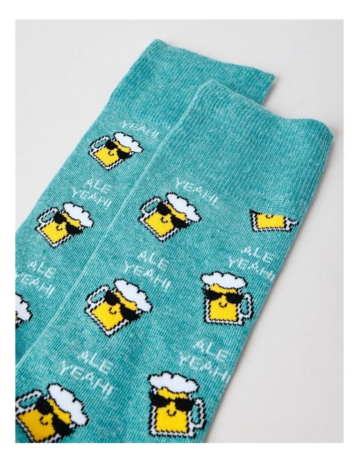 Ale Yeah Socks in Aqua Marle image 2
