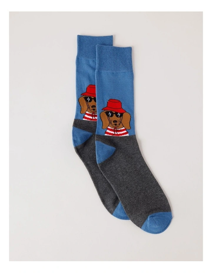 Dog Socks in Parisian Blue image 1