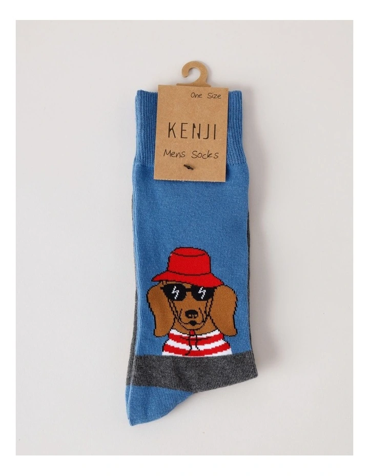 Dog Socks in Parisian Blue image 3