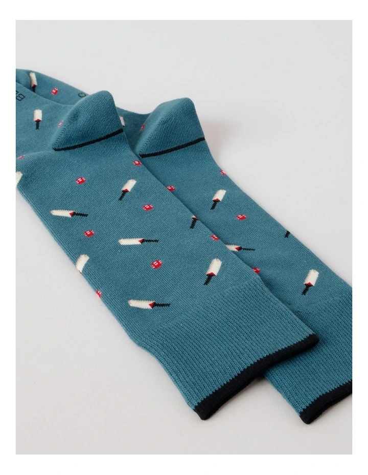 Cricket Socks in Soft Teal image 2