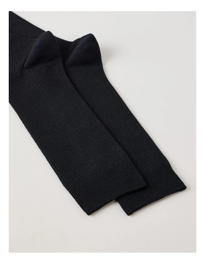 Australian Cotton Waffle Socks in Black image 4