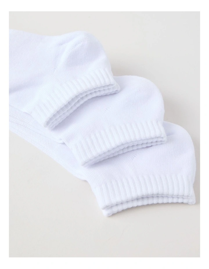 3 Pack Low Cut Sport Socks in White image 2