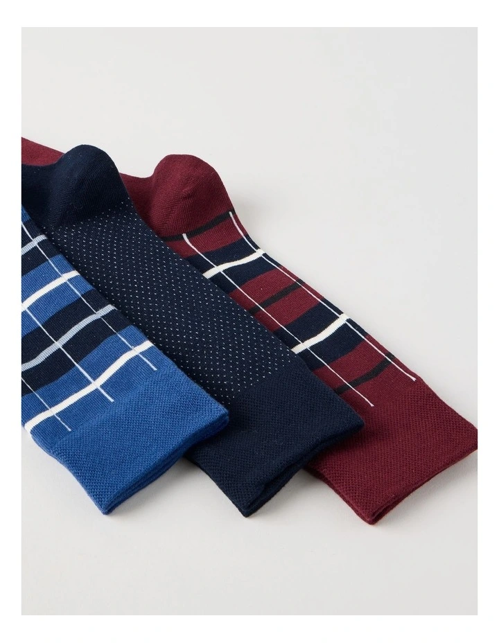 3 Pack Stripes Soft Top Socks image 2