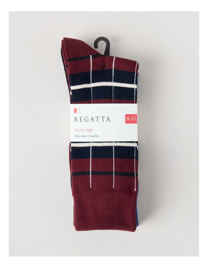 3 Pack Stripes Soft Top Socks image 3