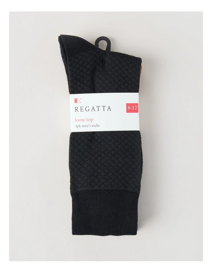 3 Pack Texture Soft Top Socks image 3