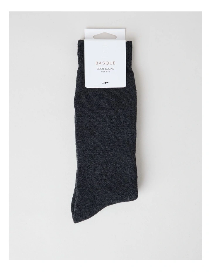 Full Terry Bamboo Boot Socks in Nine Iron image 3