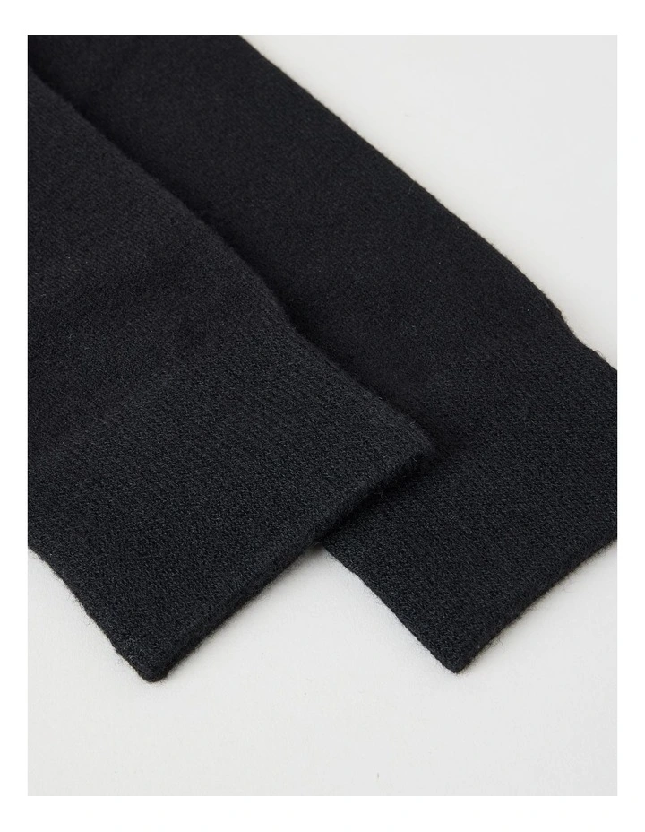 Merino Wool Blend Socks in Black image 2