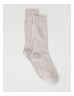 Merino Wool Blend Socks in Oat