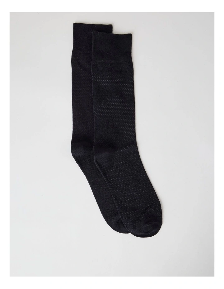 2 Pack Pinspot Socks in Black image 1