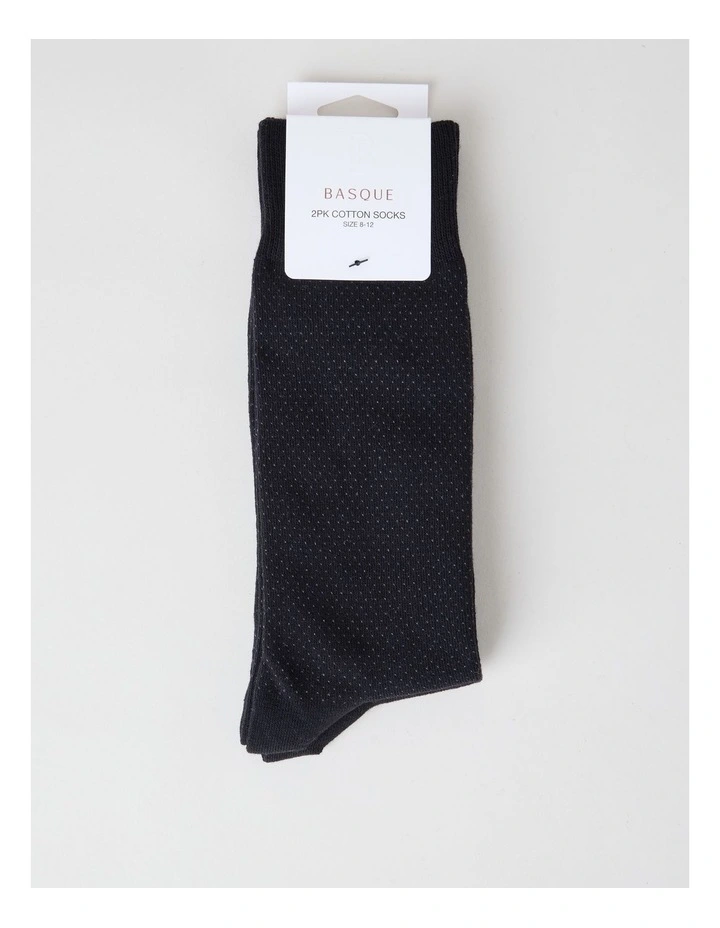 2 Pack Pinspot Socks in Black image 3