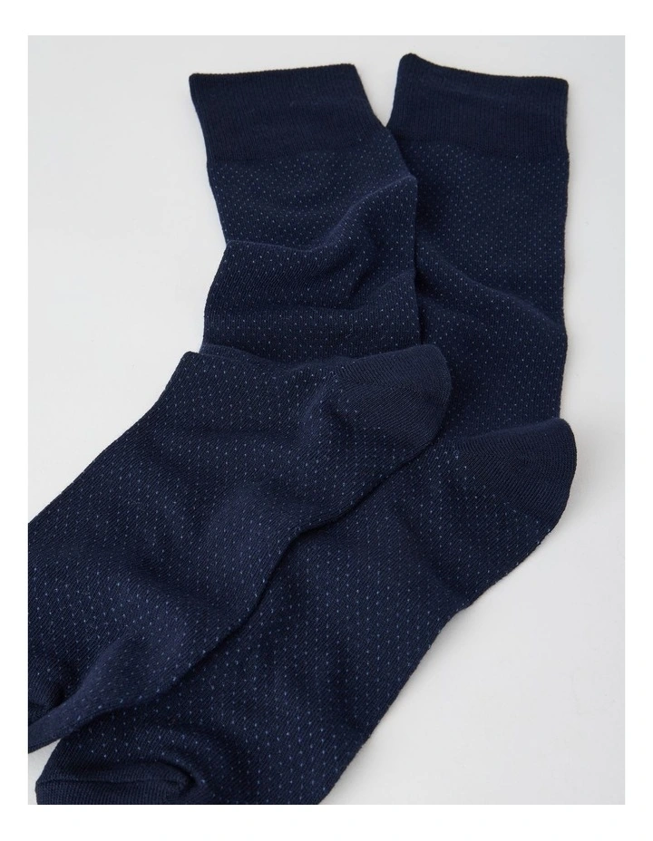 2 Pack Pinspot Socks in Navy image 2