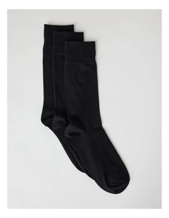 Bamboo Socks 3 Pack in Black