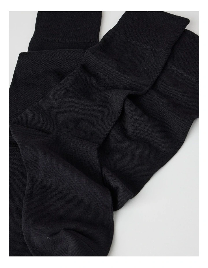 Bamboo Socks 3 Pack in Black image 2