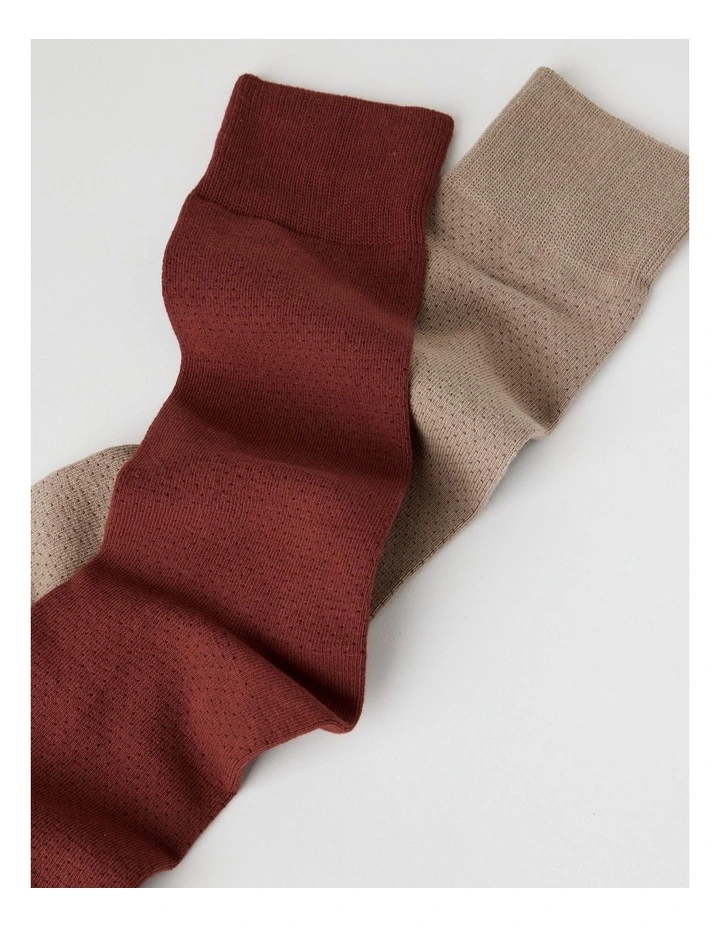 Pinspot Socks 2 Pack in Sandalwood Rich Haze image 2
