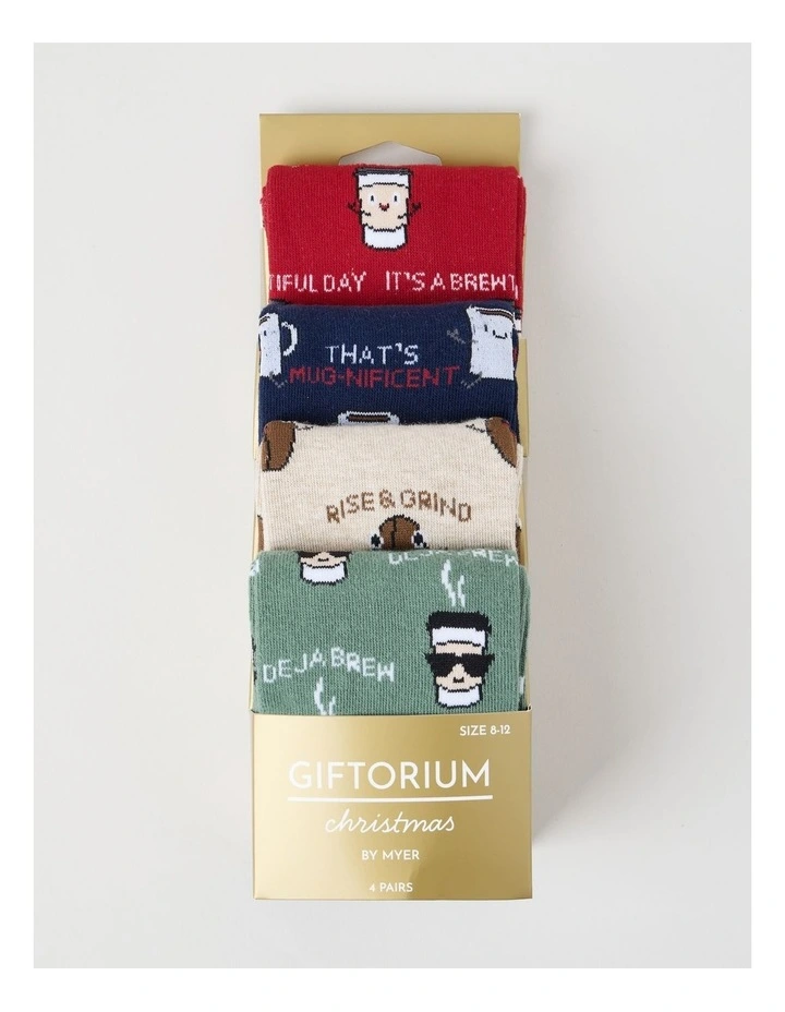 4 Pack Coffee Brew Socks image 3