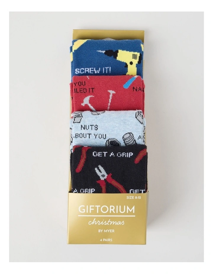 4 Pack On the Tools Socks image 3