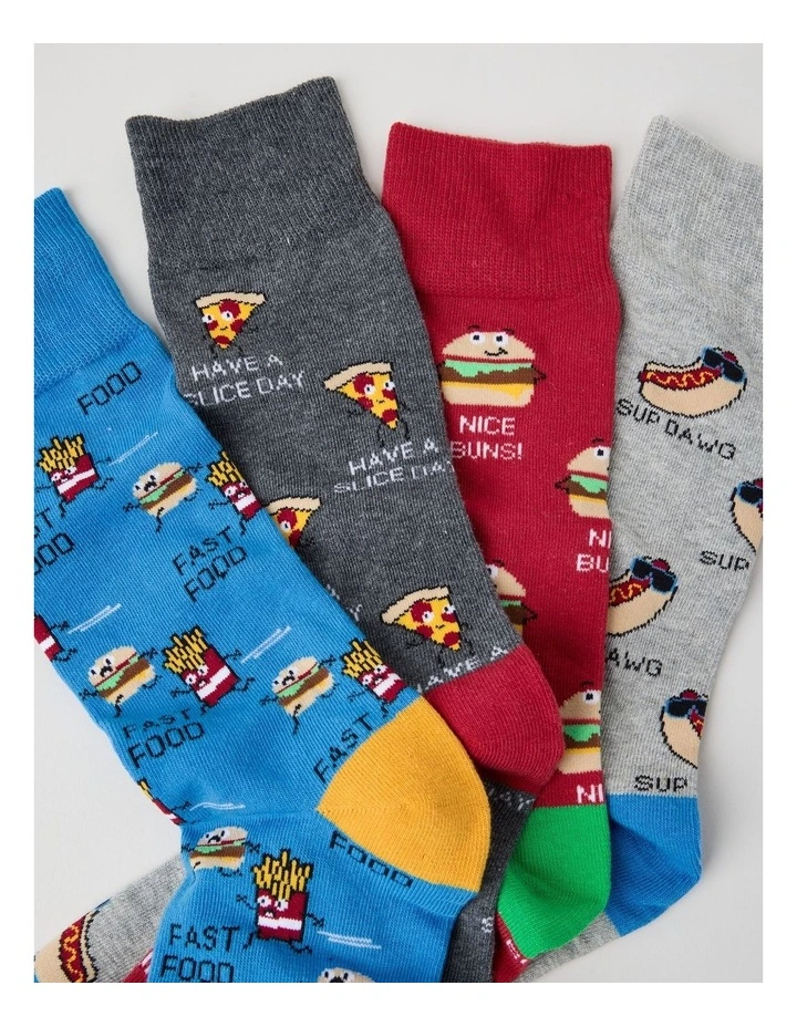 4 Pack Fast Food Socks image 2