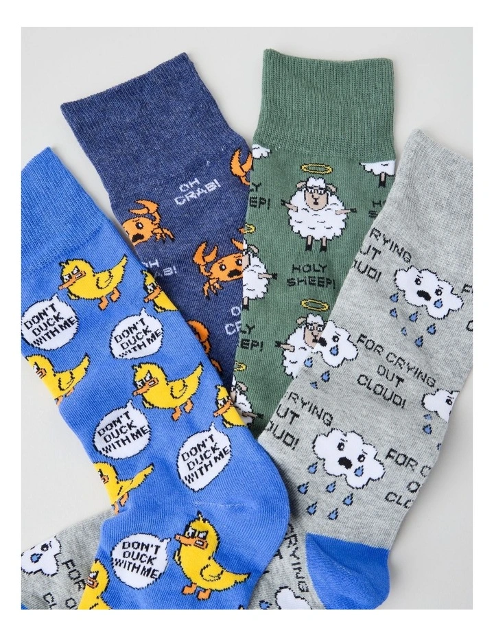 4 Pack Drama Crew Socks image 2