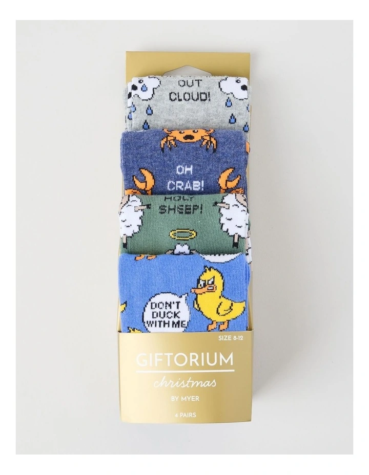 4 Pack Drama Crew Socks image 3