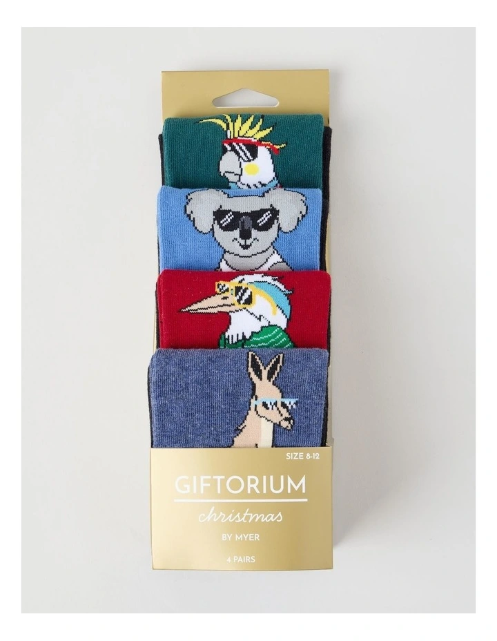4 Pack Aussie Animal Socks image 3