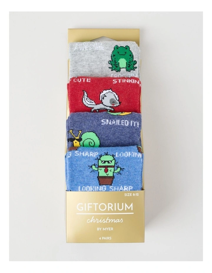 4 Pack Positive Vibes Socks image 3