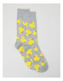 Rubber Ducky Cotton Sock