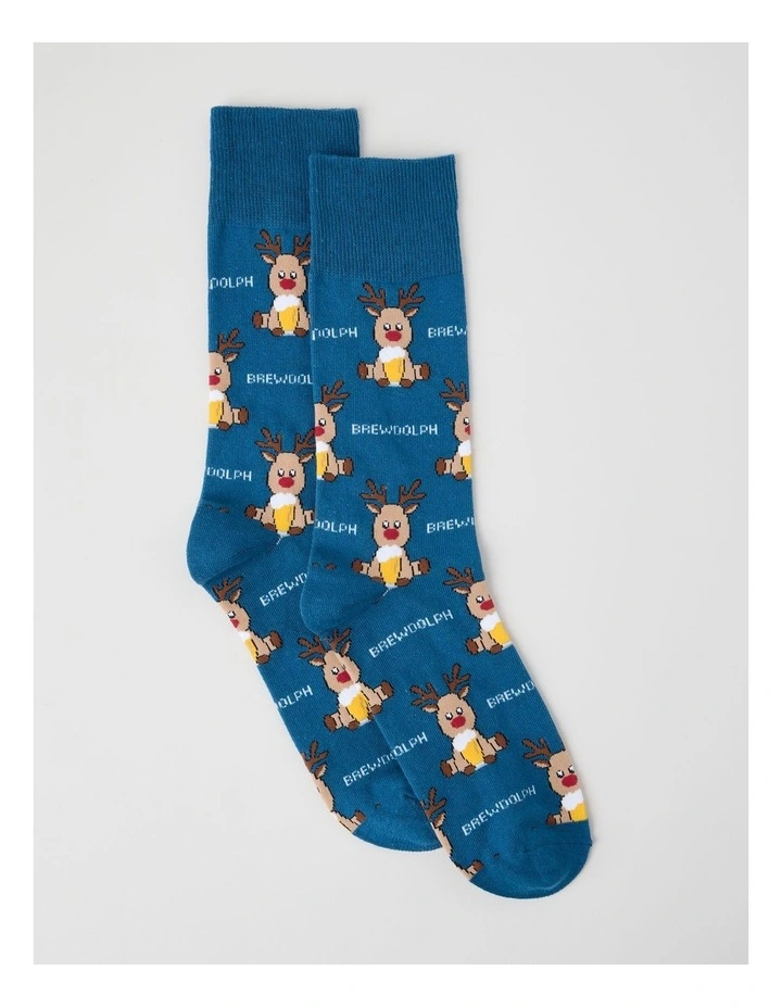 Brew-Dolph Christmas Sock image 1
