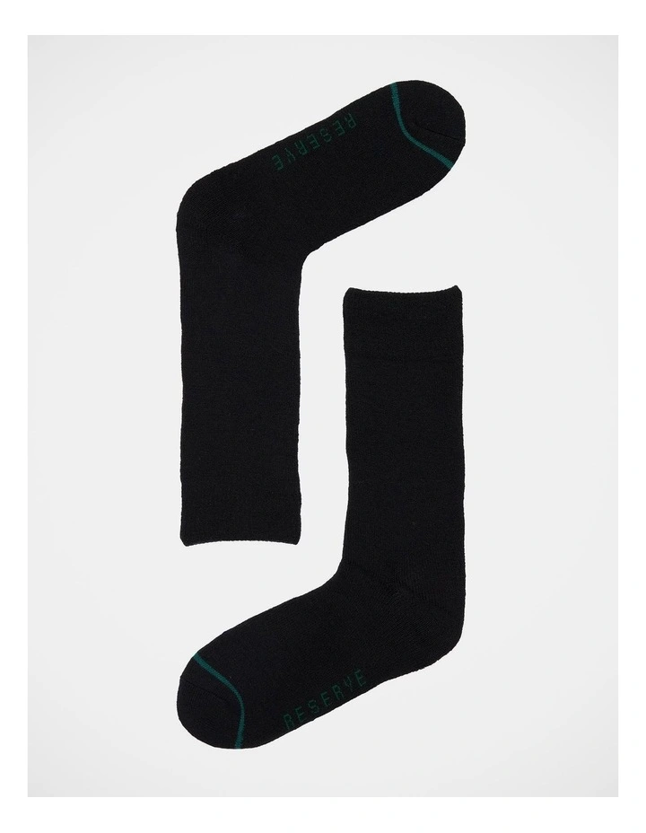 Thermal Sock Thick 3 Pack in Black image 4