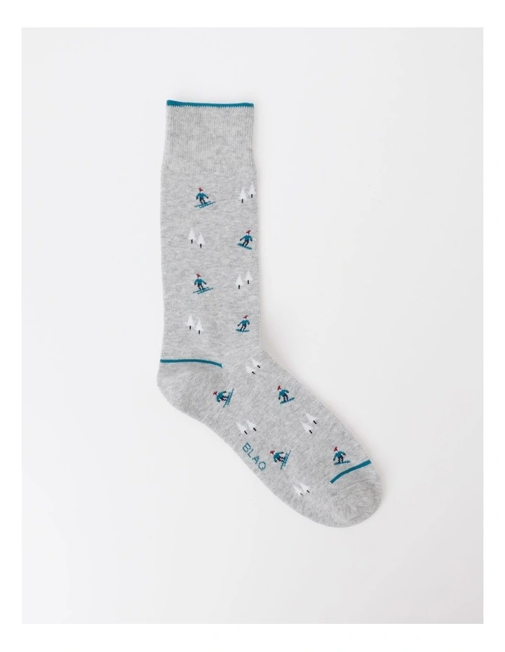 Crew Length Socks in Grey image 1