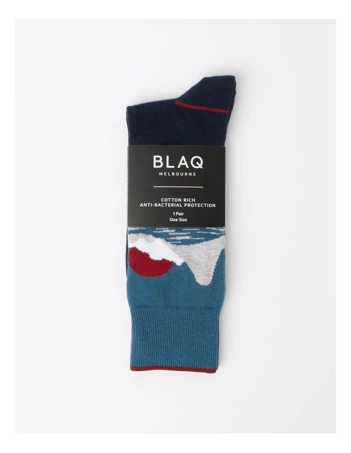 Scenic Crew Length Socks in French Navy image 3